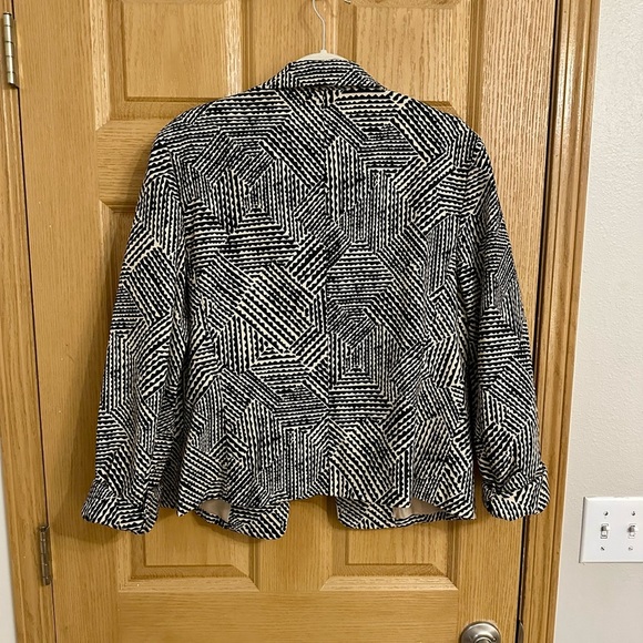 Judith Hart Geometric Women’s Black and White Blazer | Size 14 - Picture 3 of 10